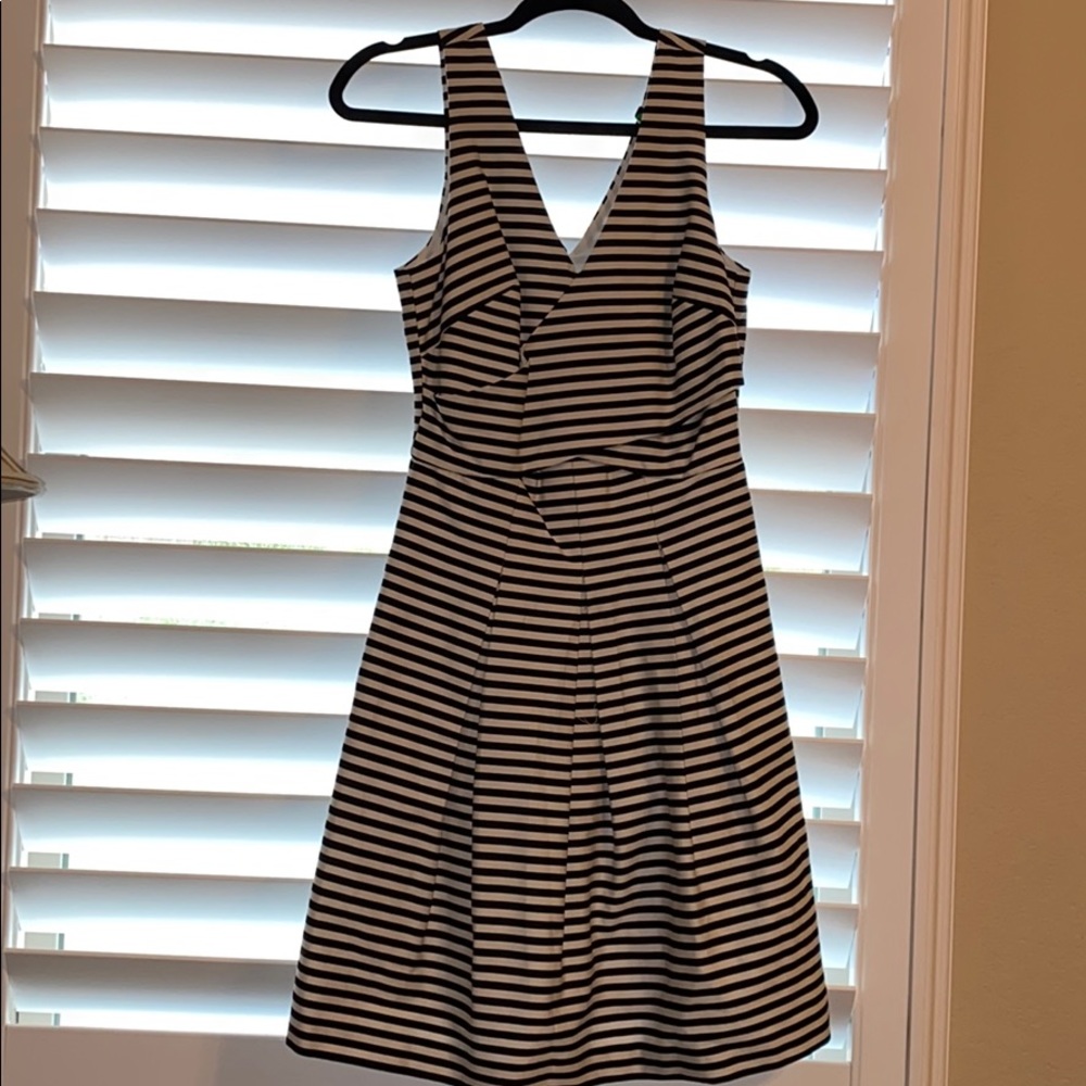 Wells Grace Black and white striped dress.